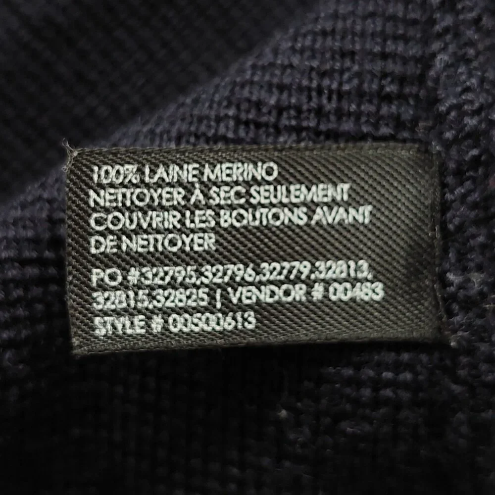 Club Monaco Navy Marino Wool Knit Sweater Blazer/Jacket, Women's S - Picture 4 of 10